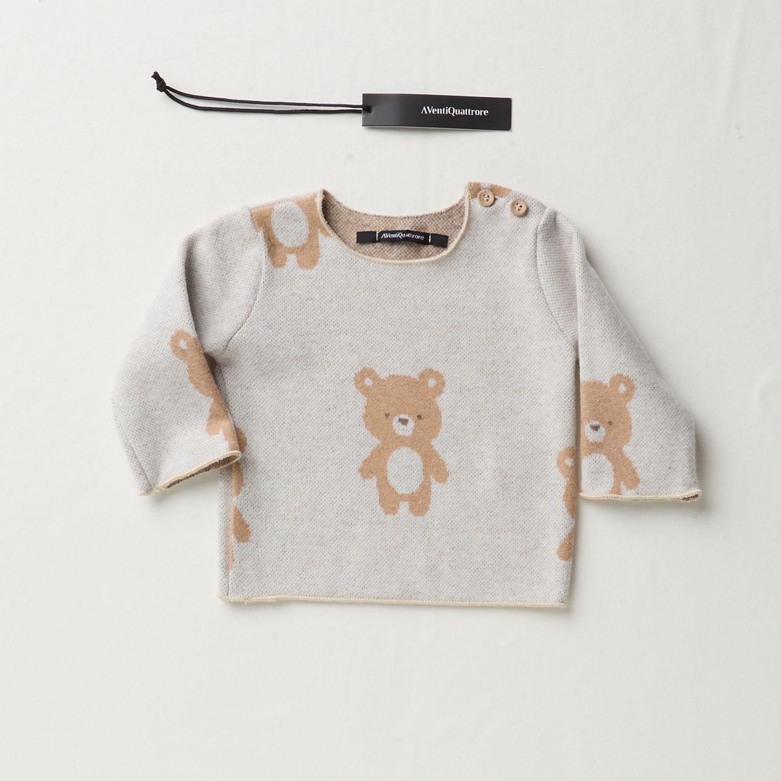 T-Shirt Manica Lunga Orsetto per Bambini Comoda e Colorata per Giochi Felici
