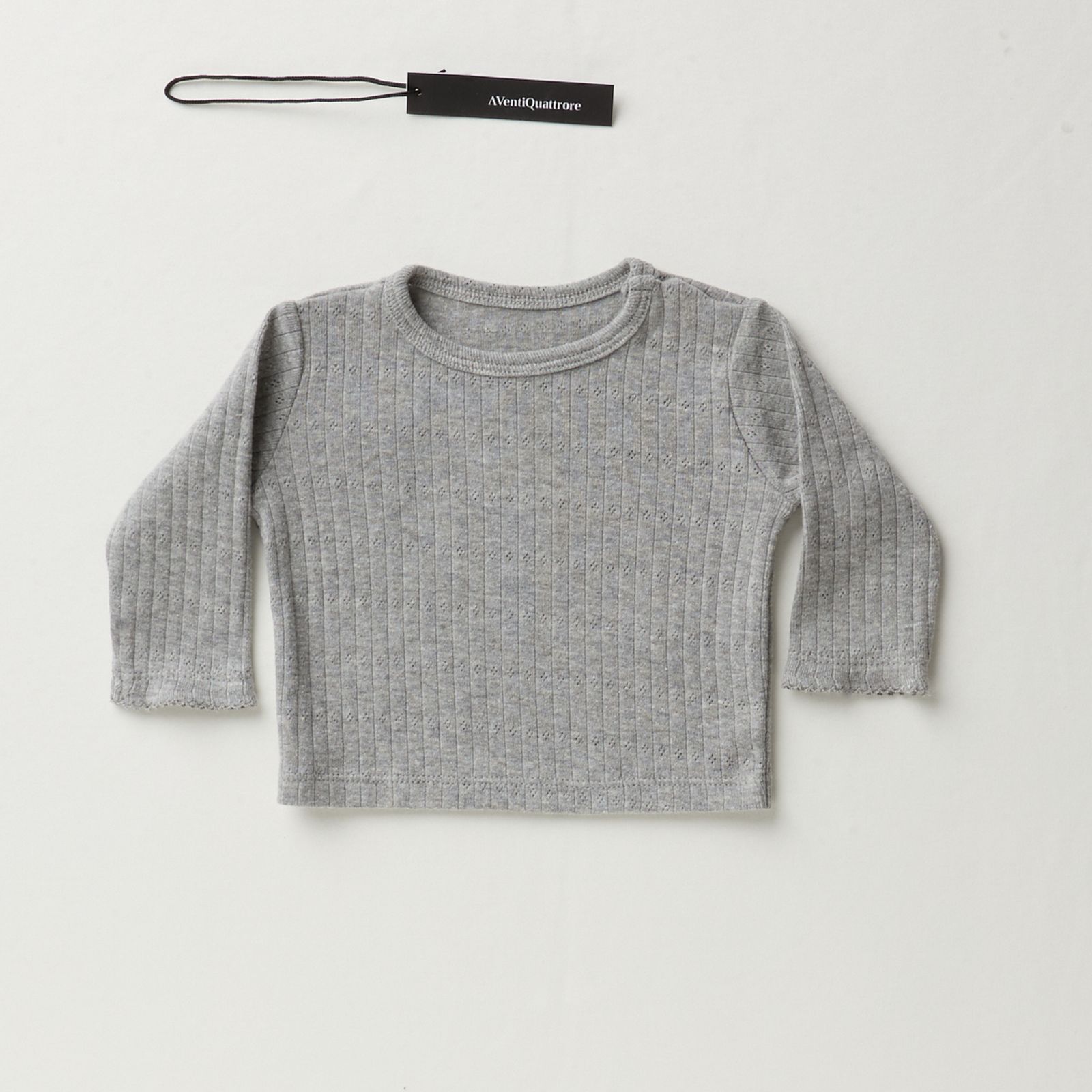 T-shirt a maniche lunghe Scarto Ago per bambini felici e alla moda in cotone e poliestere