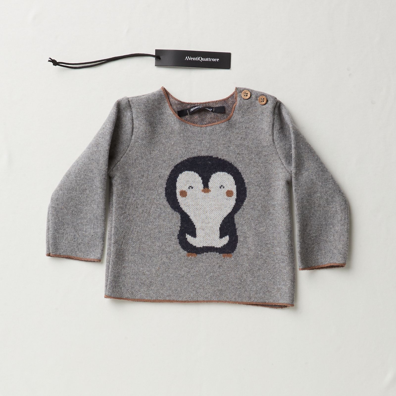 T-Shirt Manica Lunga Pinguini per Bambini Felici in Comfort e Stile Made in Italy