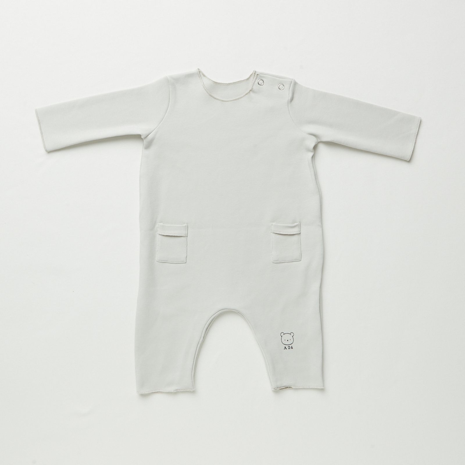 Tutina Aperta Spalla Basico A24 in Cotone ed Elastan, Morbida e Confortevole per Neonati e Bambini.