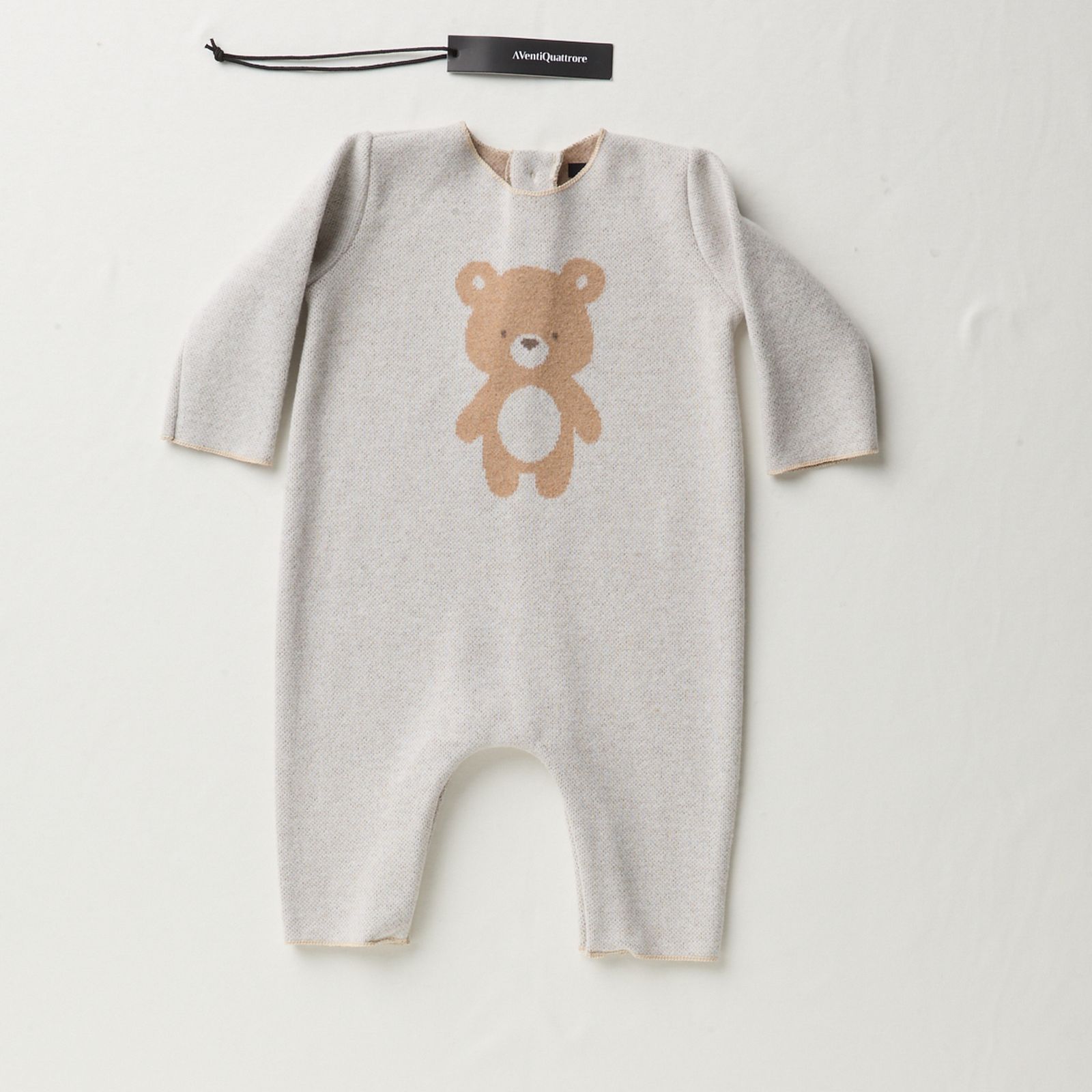 Tutina aperta per bambini con design orsetto e praticità senza piede per il massimo comfort